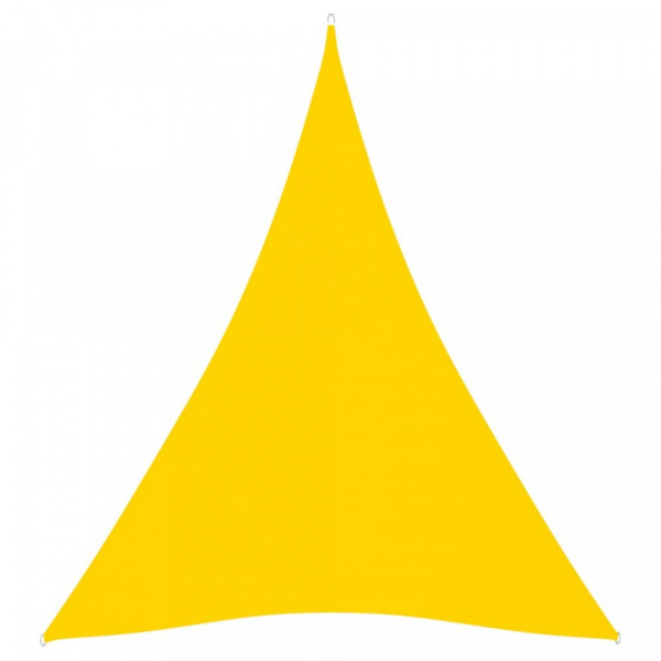 Stínící plachta trojúhelníková 3 x 4 x 4 m oxfordská látka Dekorhome Žlutá,Stínící plachta trojúheln