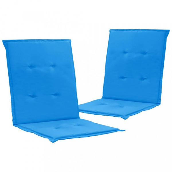 Voděodolné podušky na zahradní židle 2 ks modrá Dekorhome - POSLEDNÍ KUS,Voděodolné podušky na zahra