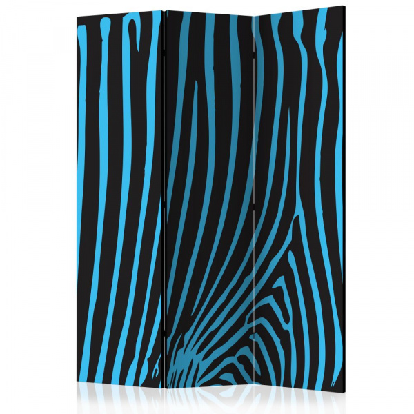 Paraván Zebra pattern (turquoise) Dekorhome 135x172 cm (3-dílný),Paraván Zebra pattern (turquoise) D