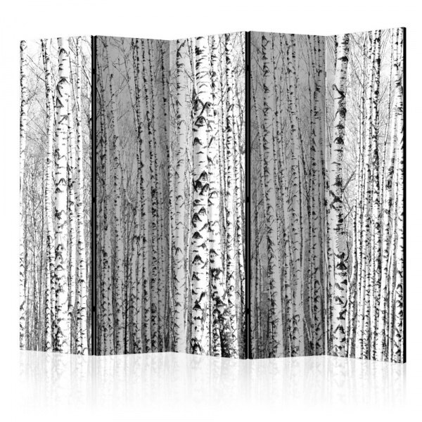 Paraván Birch forest Dekorhome 225x172 cm (5-dílný),Paraván Birch forest Dekorhome 225x172 cm (5-díl