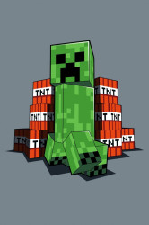 Dětská fleecová deka minecraft tnt